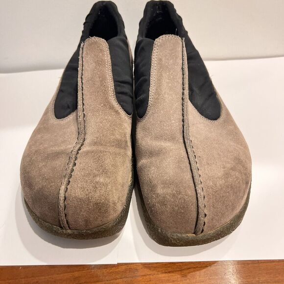 Tsubo Beige Gray Suede Slip On Shoes Mens 11 EU 45 Neoprene Comfort Spain Casual - Picture 8 of 10
